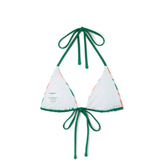 Top bikini a fascia a righe