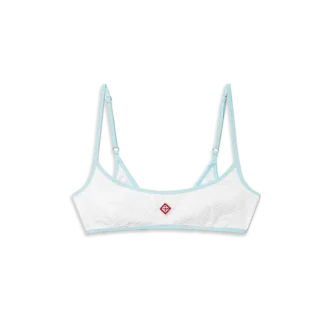 Top bikini con monogramma jacquard