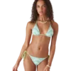 Top bikini con monogramma ondulato