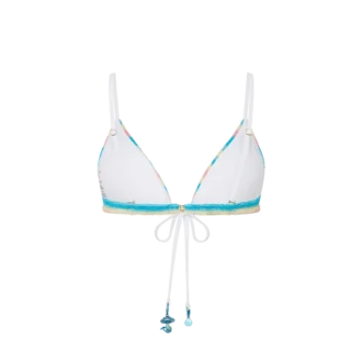 Top bikini in spugna a righe