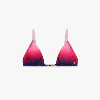 Top bikini triangolare con sfumatura melanzana