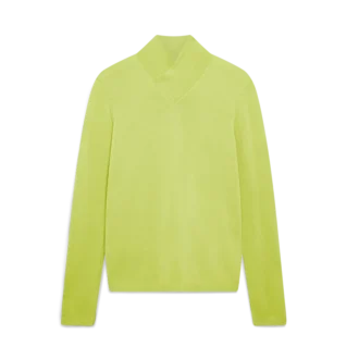 Top con collo a cappuccio in lana merino