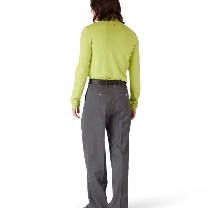 Top con collo a cappuccio in lana merino