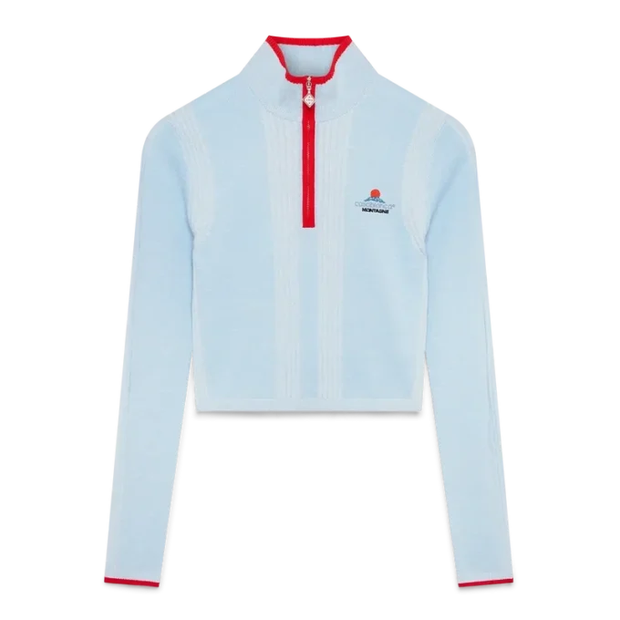 Top corto intimo da sci in lana merino