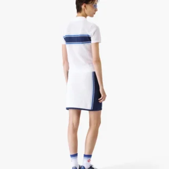 Top in maglia a righe bianche e blu