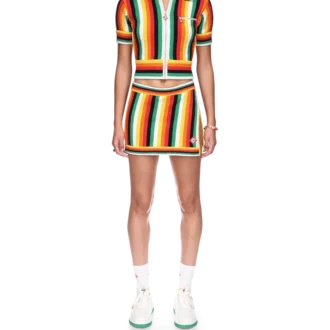 Top in spugna a righe