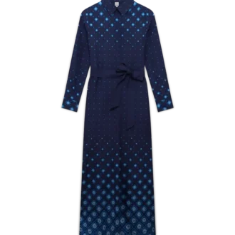 Vestito camicia in seta sfumato