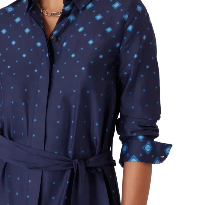 Vestito camicia in seta sfumato