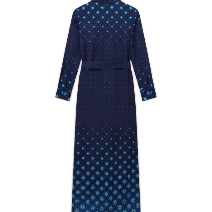 Vestito camicia in seta sfumato