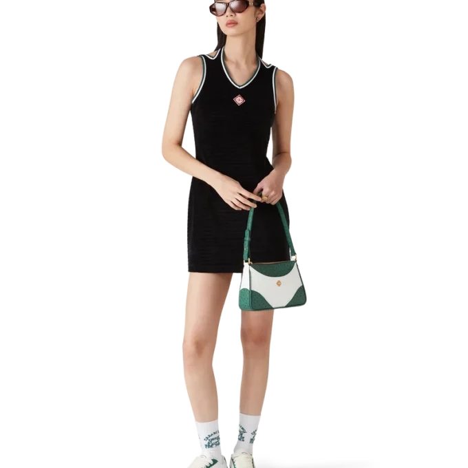 Vestito da tennis in velluto testurizzato Vestito da tennis in velluto testurizzato