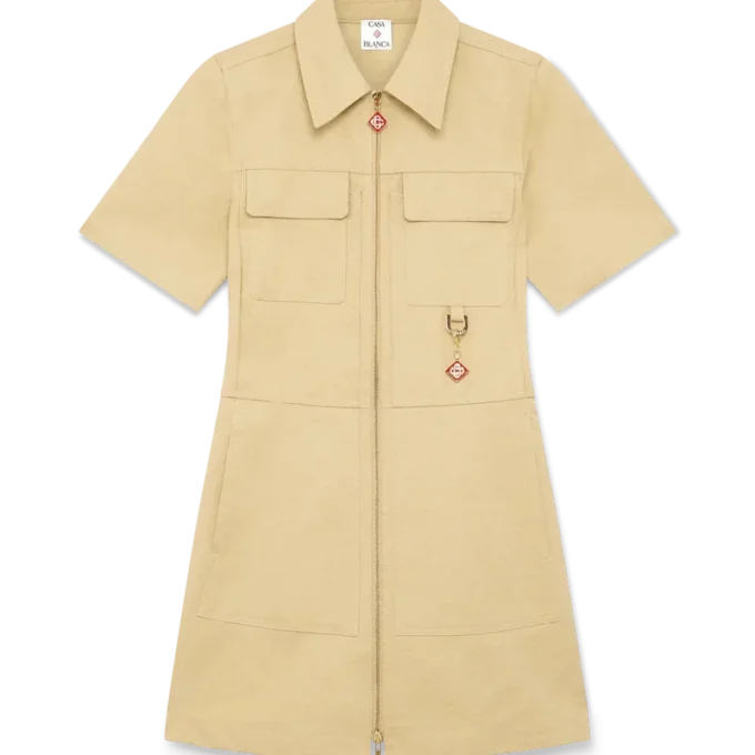 Vestito in jacquard di cotone Monogram