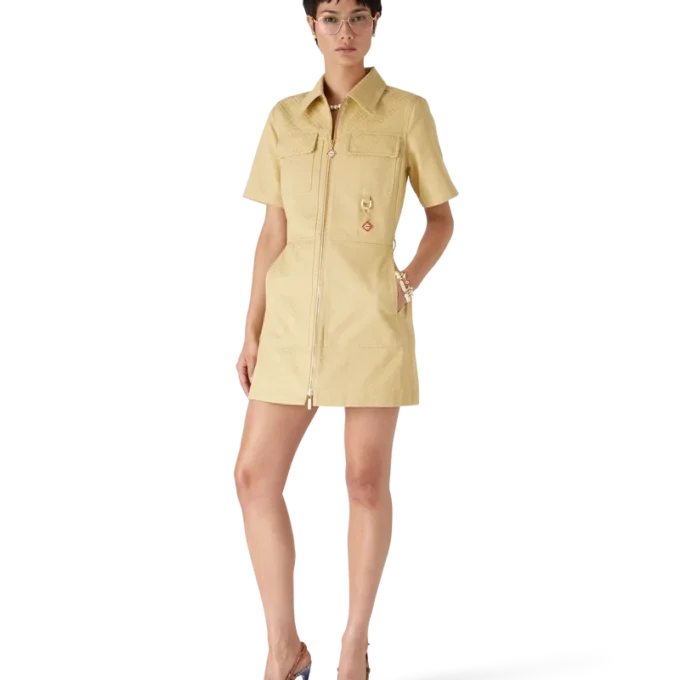 Vestito in jacquard di cotone Monogram