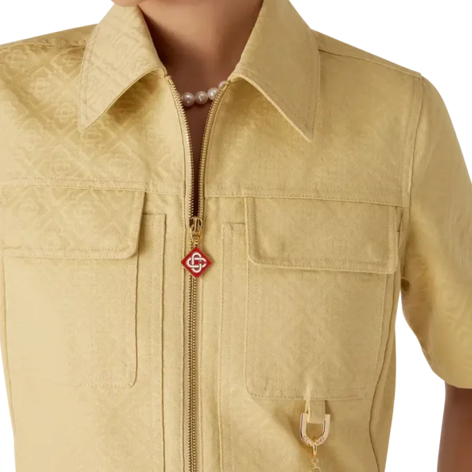 Vestito in jacquard di cotone Monogram