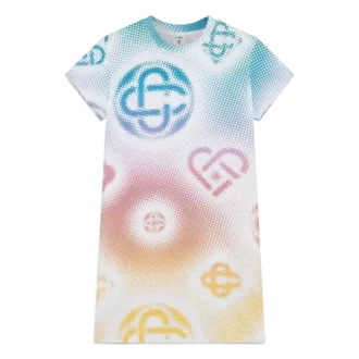 Vestito T-shirt con logo in mezzitoni