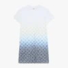 Vestito T-shirt con Monogram bianco sfumato