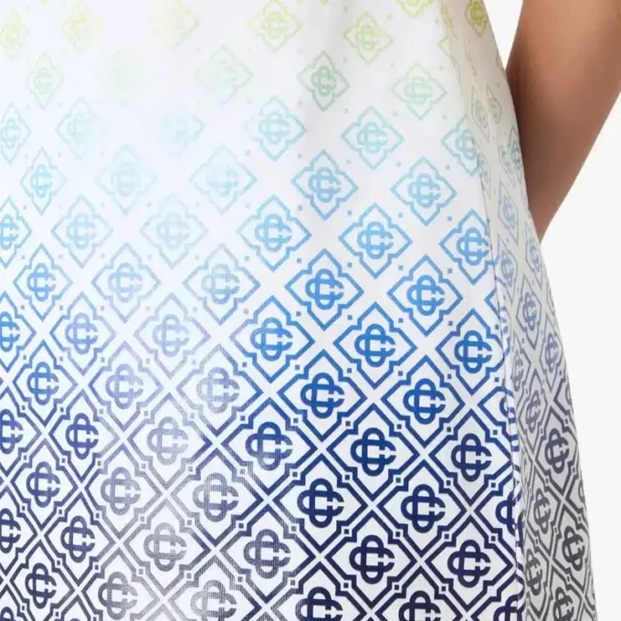 Vestito T-shirt con Monogram bianco sfumato