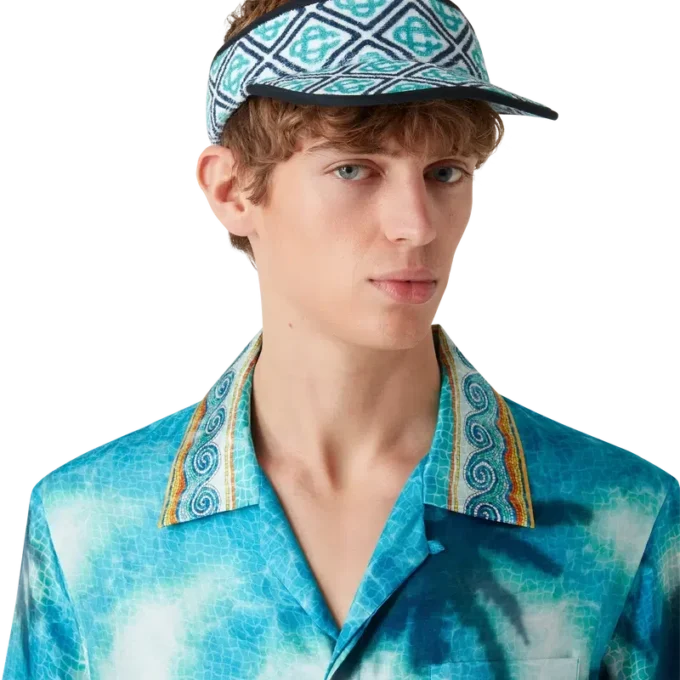 Visiera in spugna con monogramma